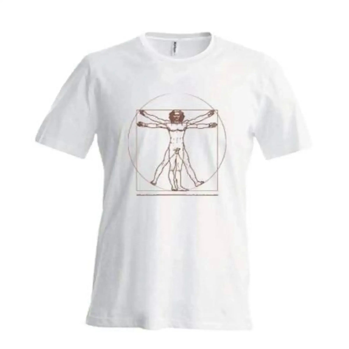Camiseta infantil blanca con estampado Hombre de Vitruvio de Leonardo Da Vinci