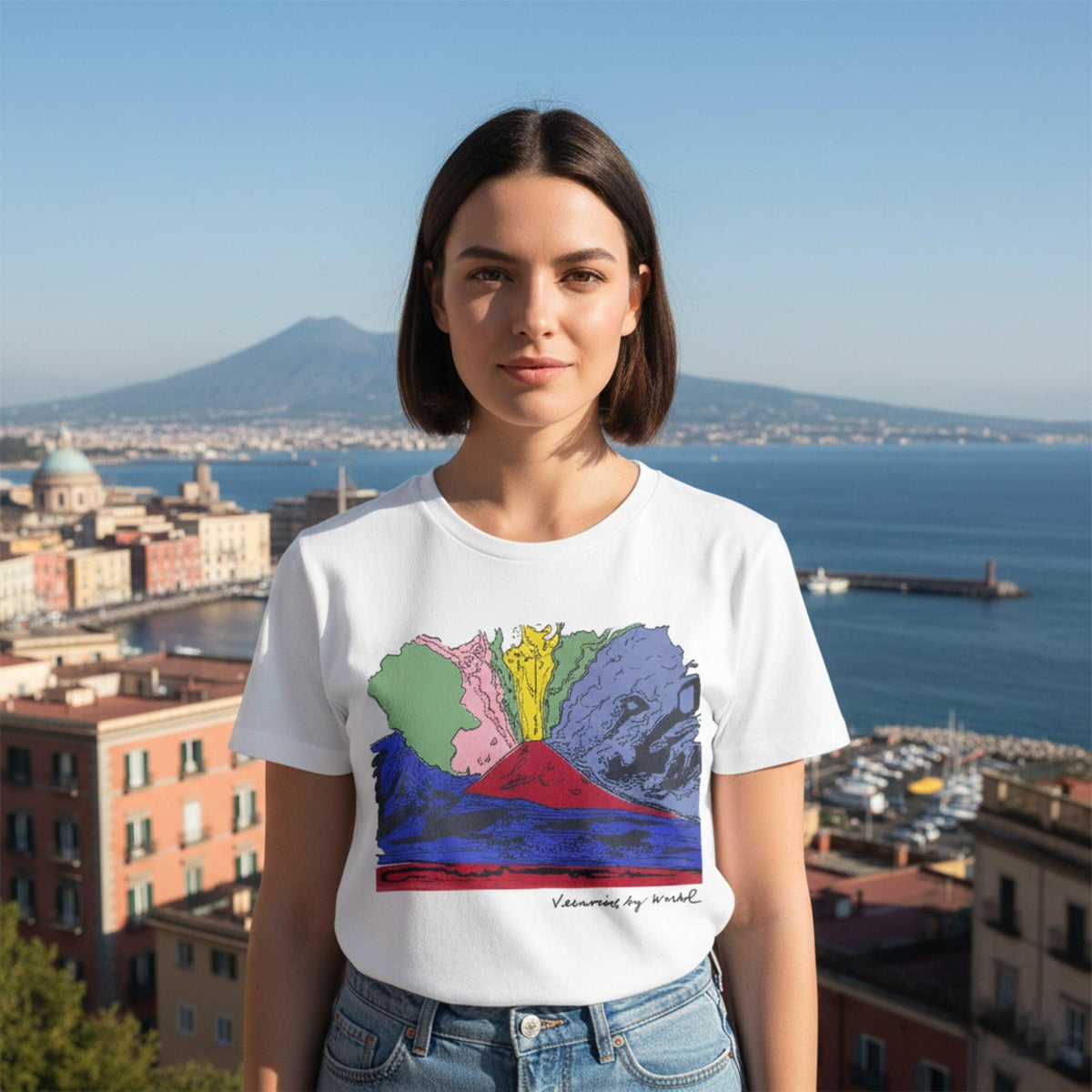 Camiseta para mujer "Vesuvius" de Andy Warhol