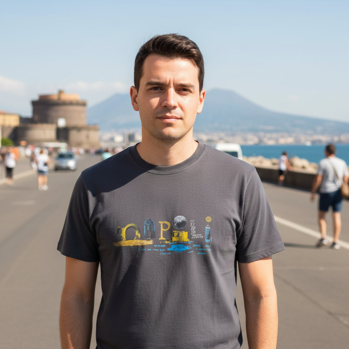 Men's Arte Napoli T-shirt in cotton