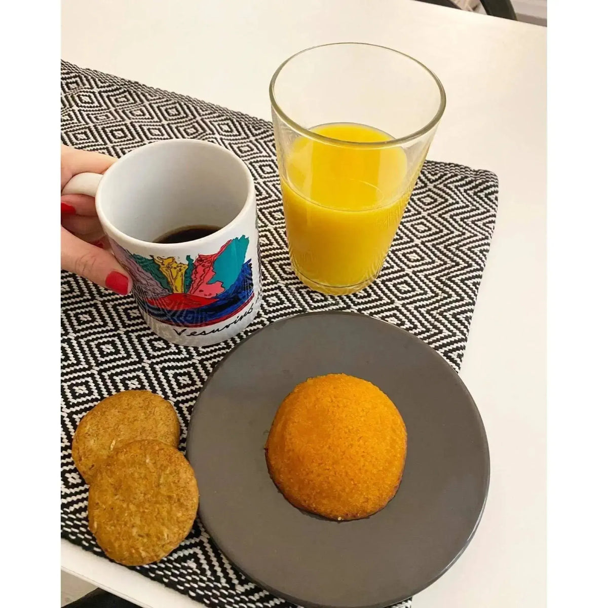 Breakfast with Andy Warhol's "Vesuvius" mug