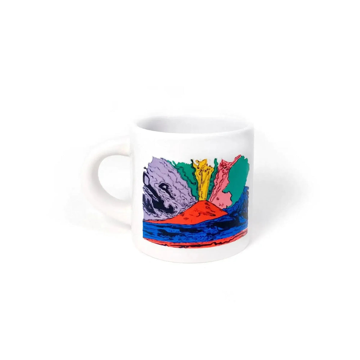 Coffee cup with artistic print of Vesuvius by Andy Warhol