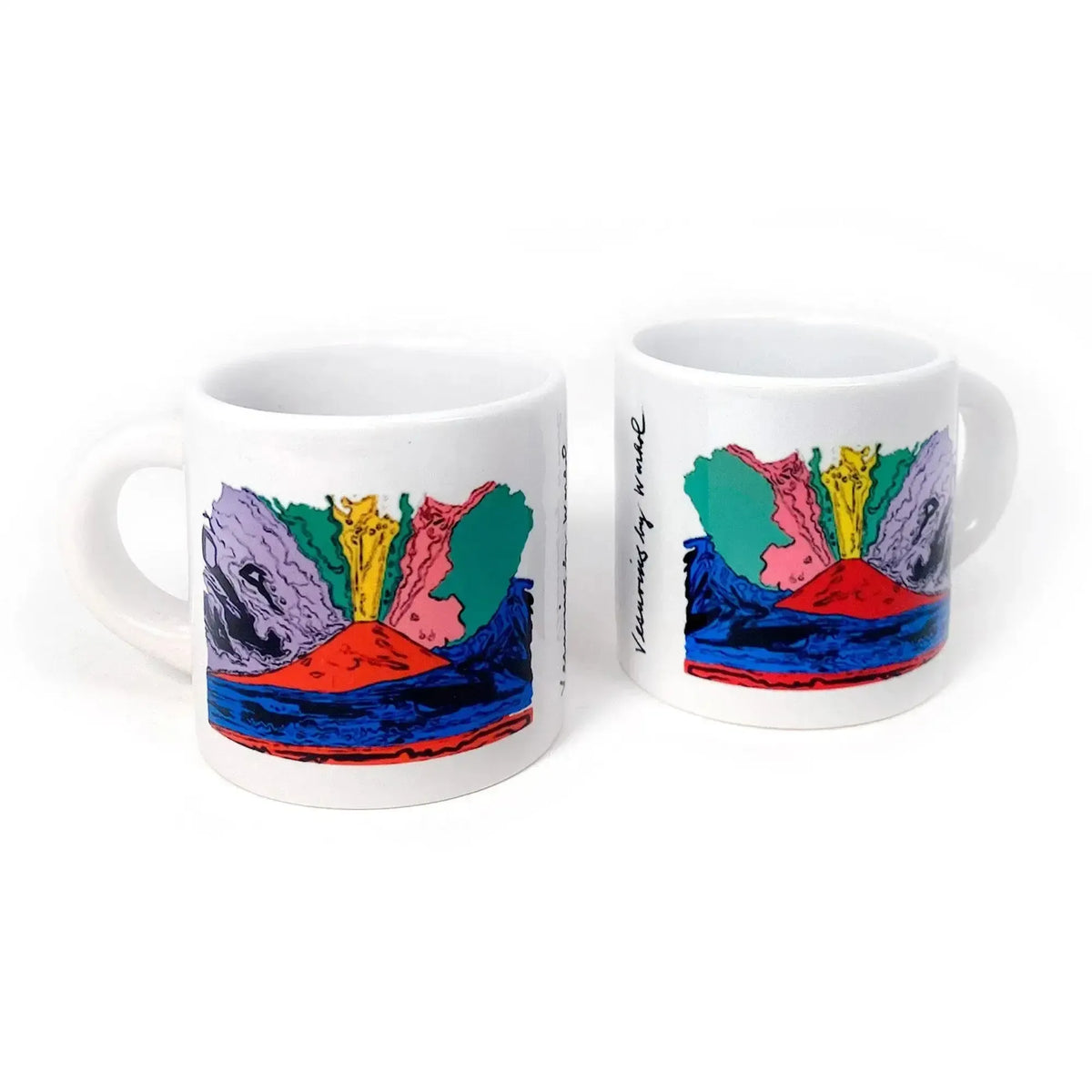 Coffee cups with Vesuvius art prints by Andy Warhol