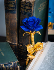 Rose blue gold stem-Museum Shop Italy