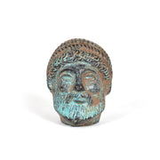 Mini Etruscan Mask Bronze Statuette