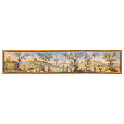 Pannello 30x150 cm per tavoli o rivestimenti, decori maioliche del Chiostro di S. Chiara-Terracotta-Museum Shop Italy