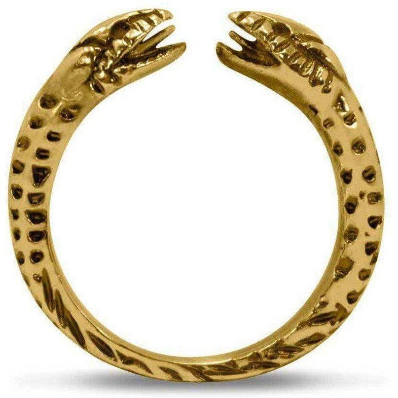 Anillo con serpiente de dos cabezas de Oplonti (Pompeya) Plata 925-Tienda del Museo Italia