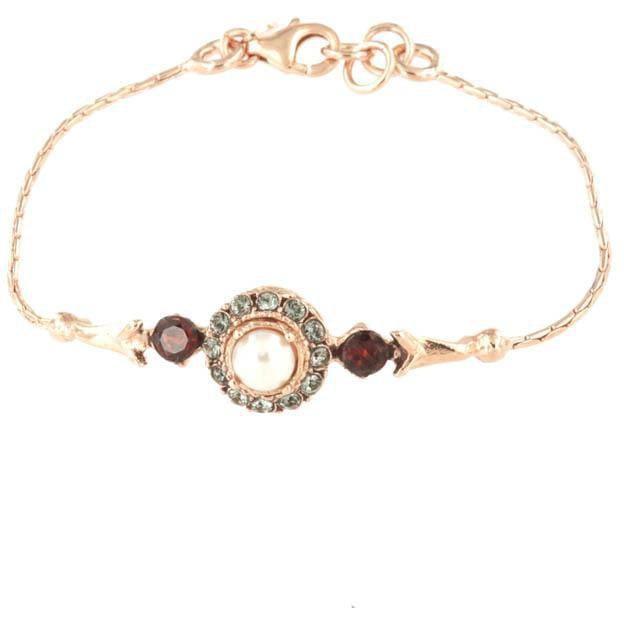 Pulsera Estilo Antiguo Con Piedras Plata 925
