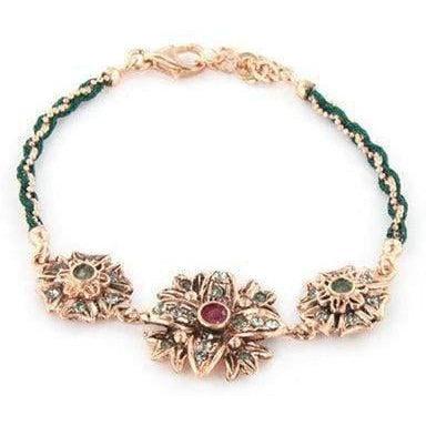 Antique Style Bracelet With Natural Stones 925 Silver