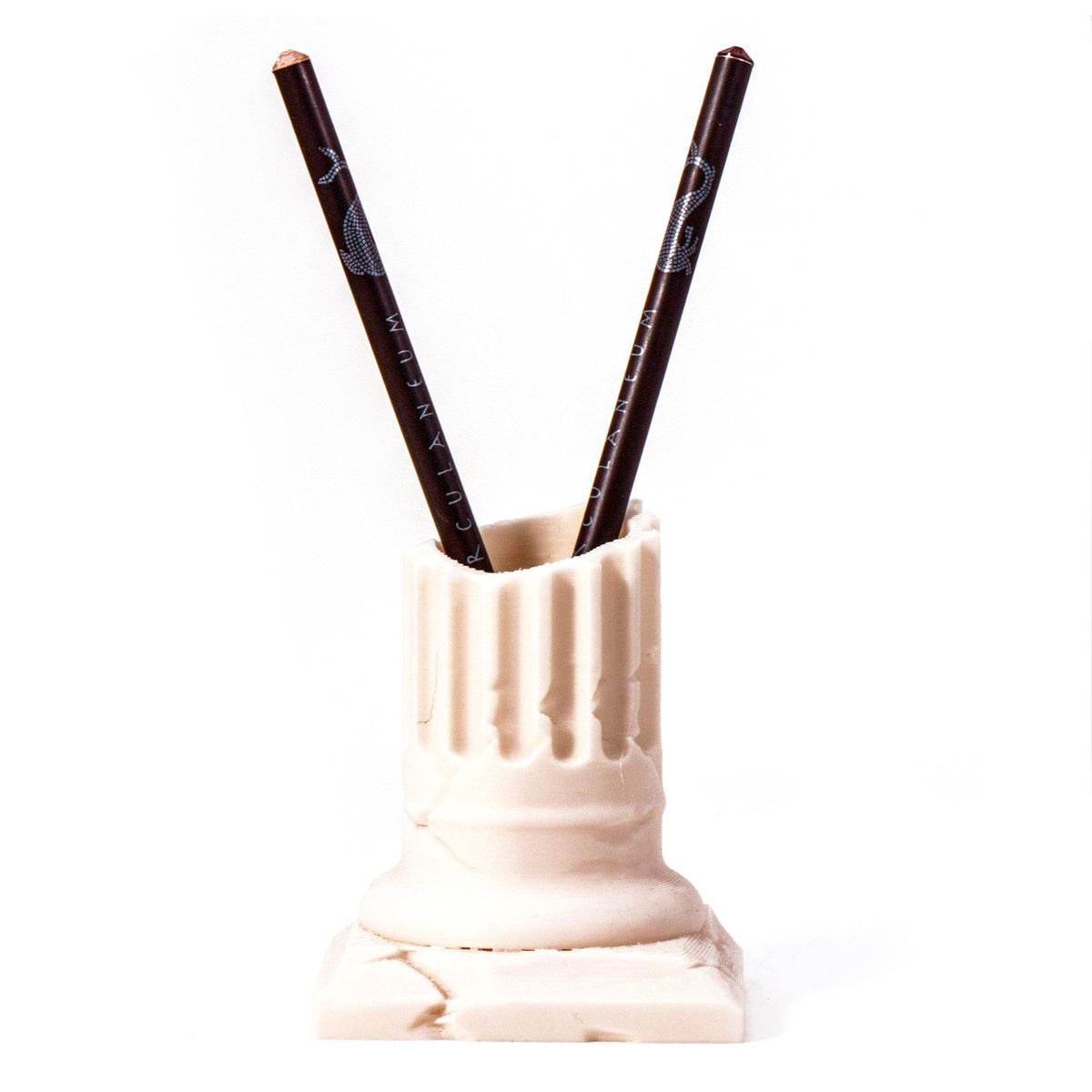Capitel dórico impreso en 3D blanco