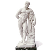 Hercules Farnese Marble Statue 13"H (33cm)