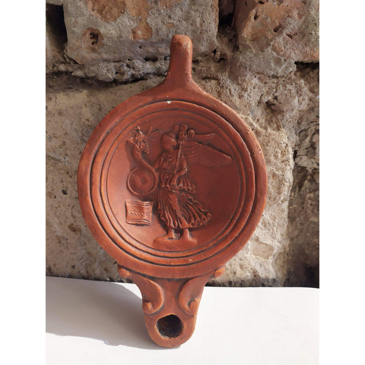 Diosa Fortuna de Lucerna Terracota