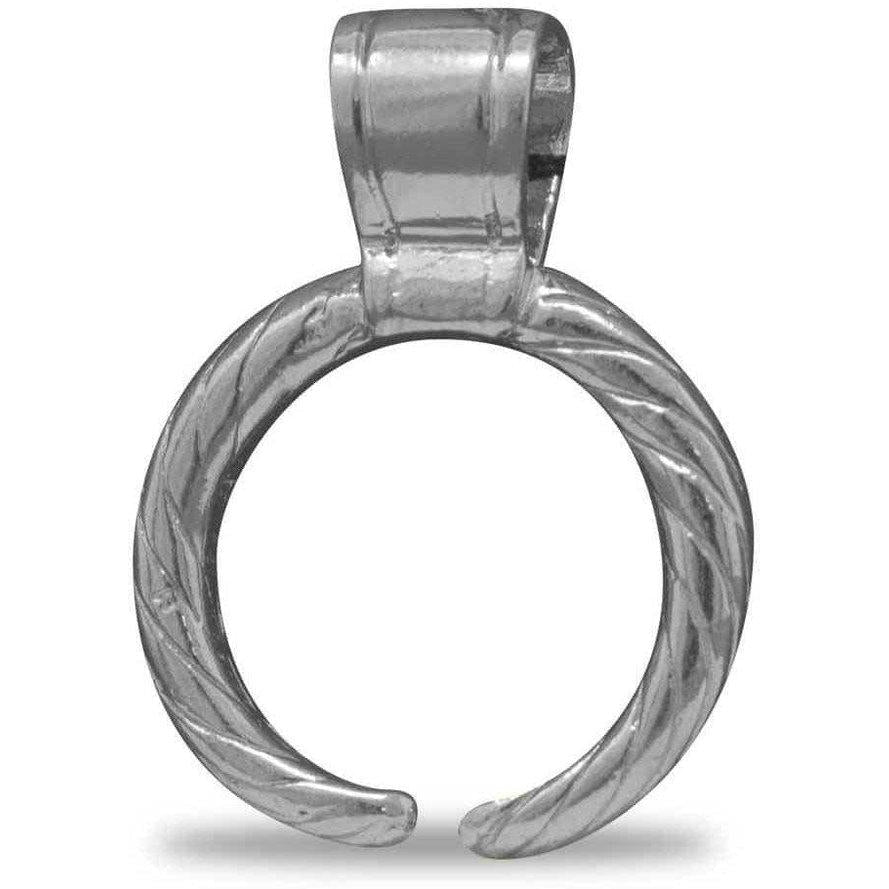 Engraved Crescent Moon Pendant
