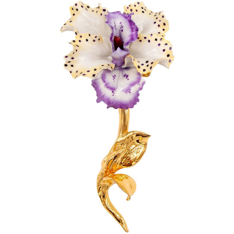 Capodimonte porcelain gold stem orchid Museum-Shop.it – Museum