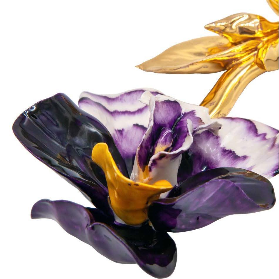 Tallo de orquídea púrpura dorado-Tienda del Museo Italia