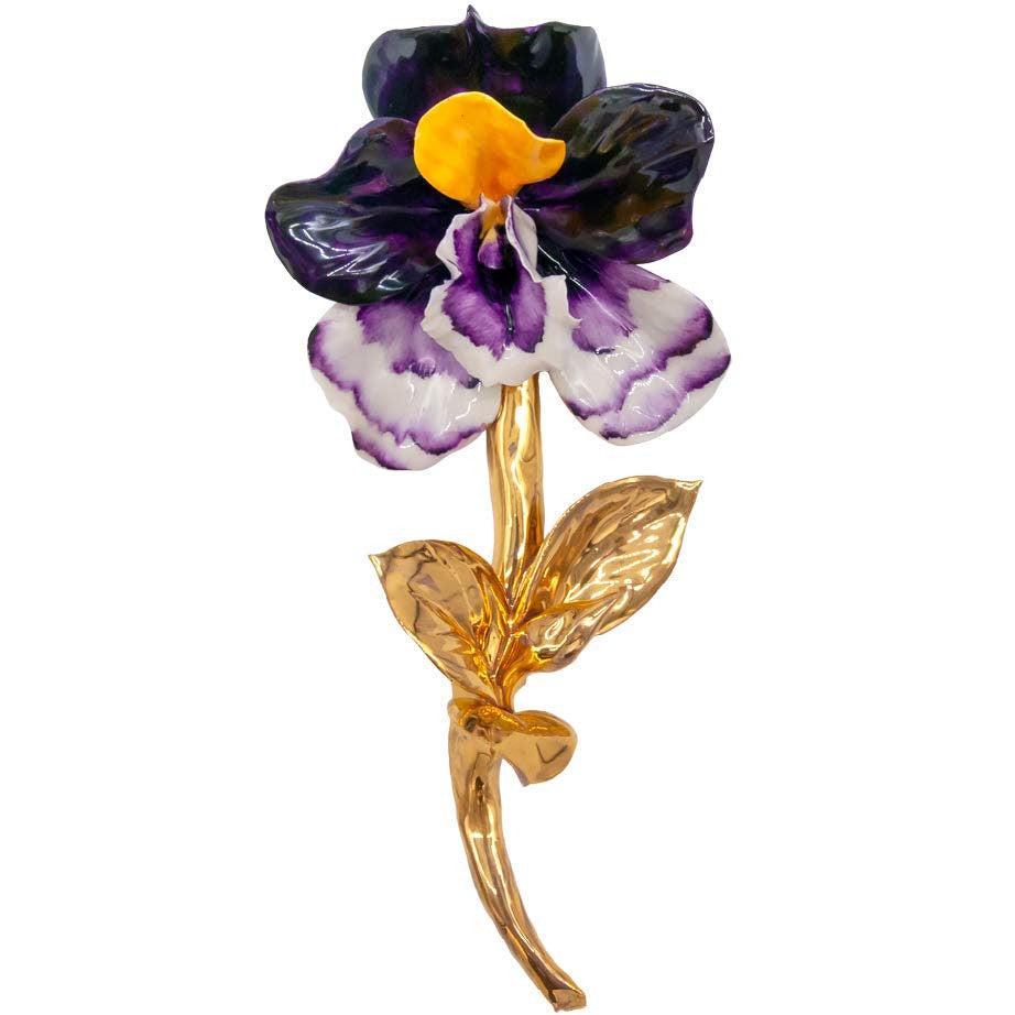 Tallo de orquídea púrpura dorado-Tienda del Museo Italia