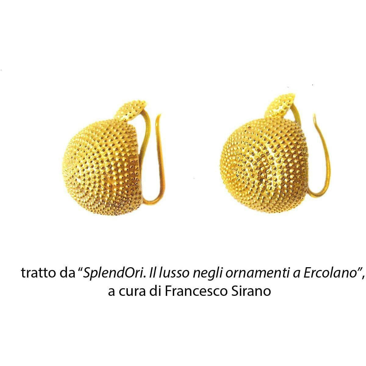 Decorated Ball shaped Earrings from Herculaneum Sterling Silver