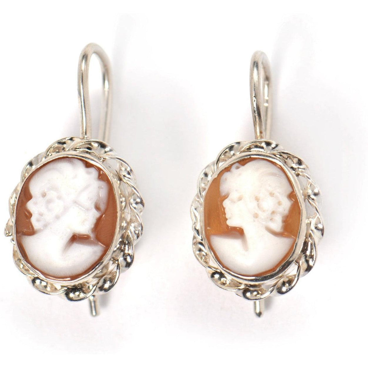 Silver earrings with Cameo-Jewelry-Museum Shop Italy