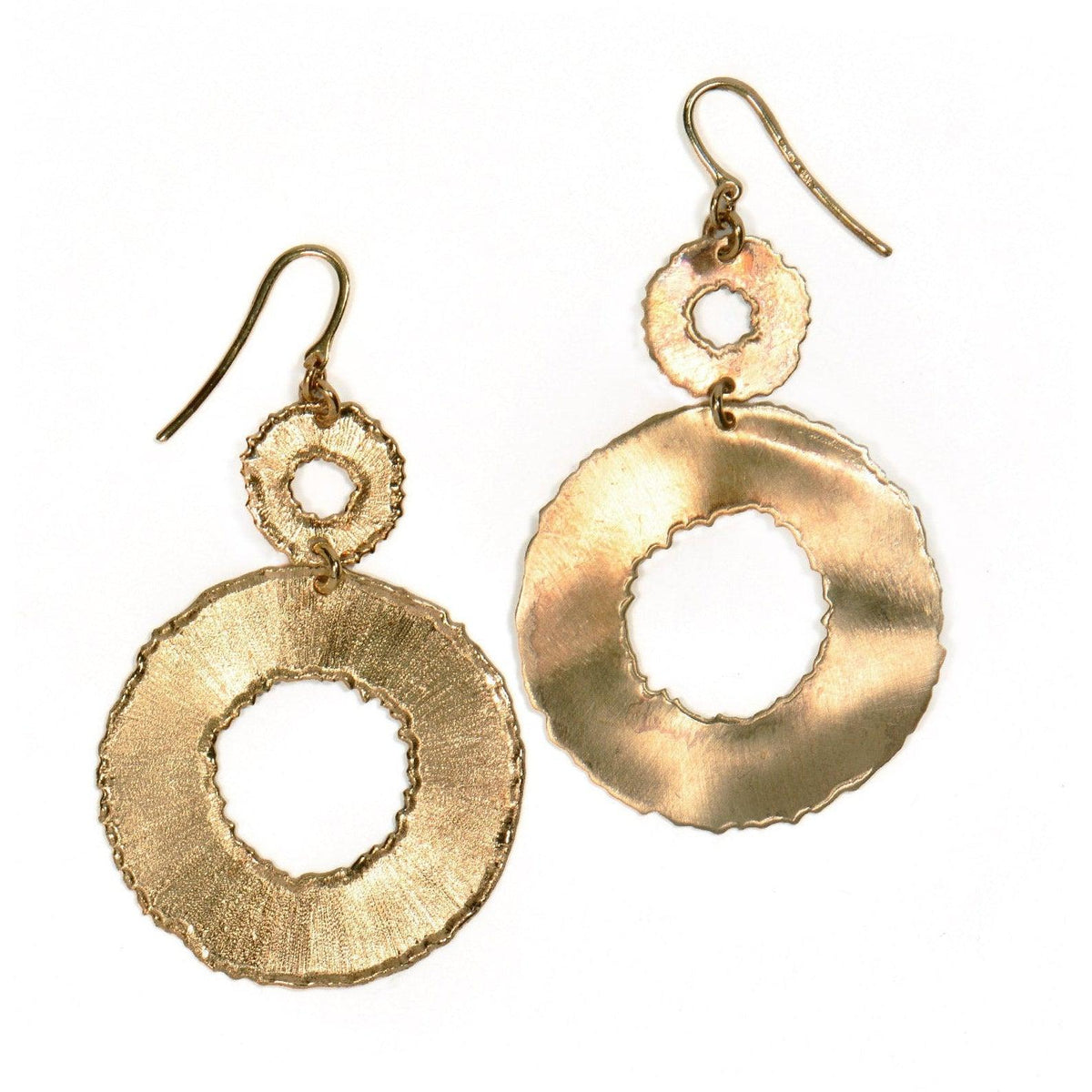 925 Sterling Silver Scratched Effect Pendant Earrings