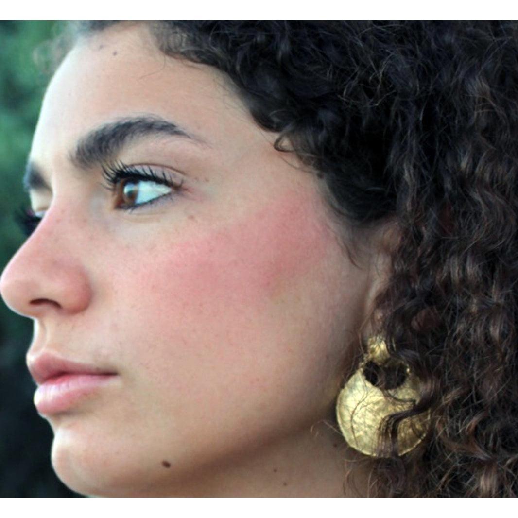 Silver-plated slave earrings