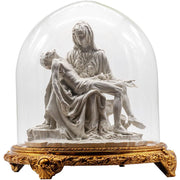 Michelangelo's Pietà in porcelain with glass bell | Museum Shop Italy