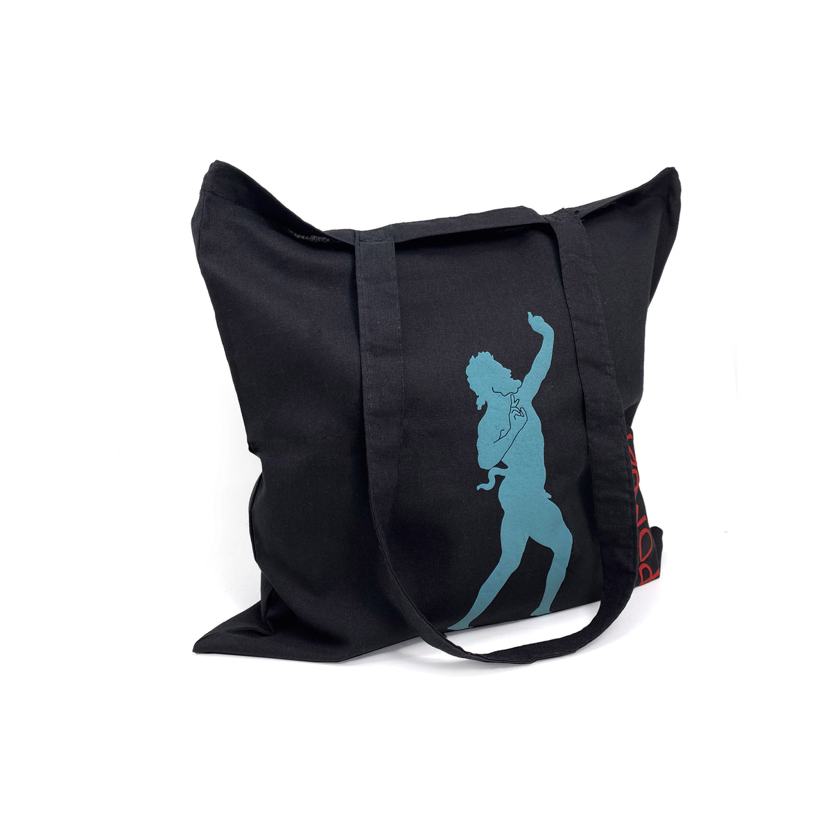 Fauno Danzante shopper bag in black cotton