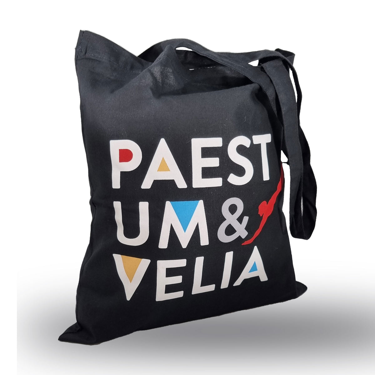 Paestum & Velia Shopper Bag – Black or White Cotton