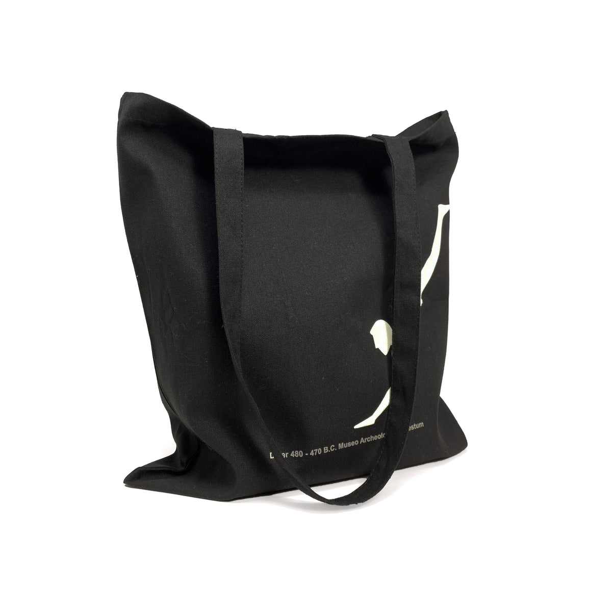 Black cotton Paestum Diver shopper bag