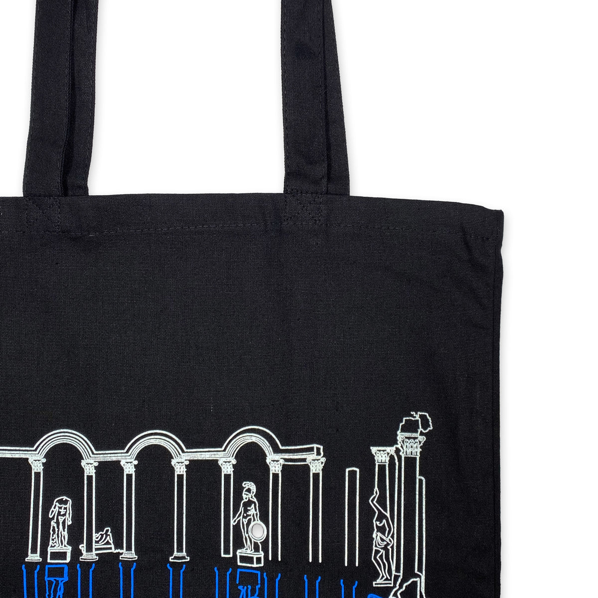 Villa Adriana black cotton shopper bag