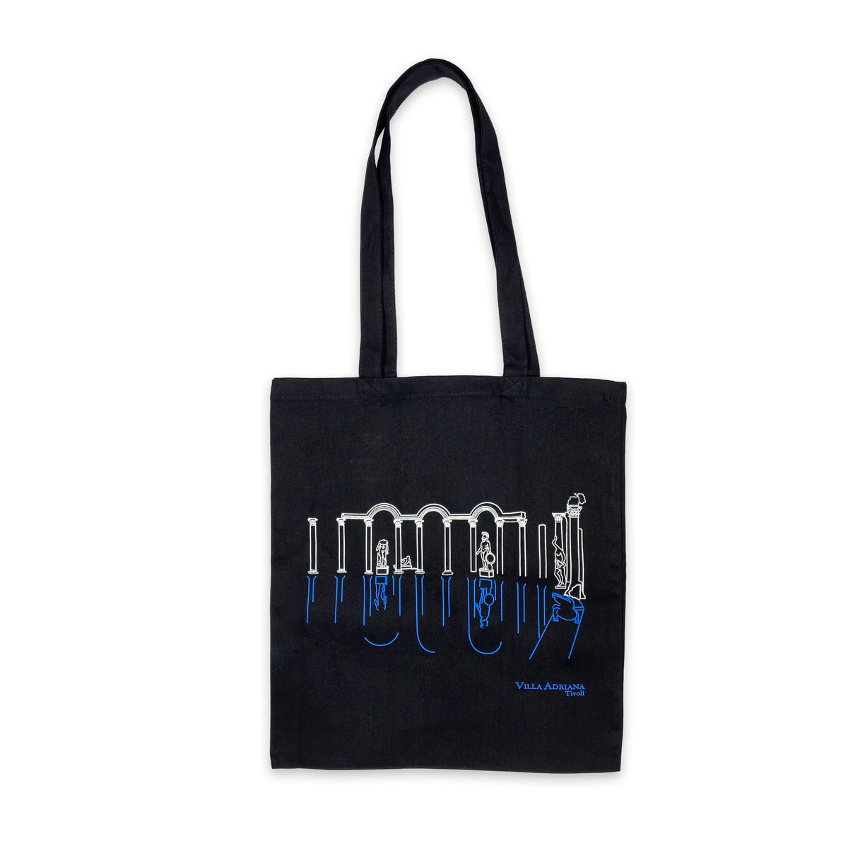 Villa Adriana black cotton shopper bag