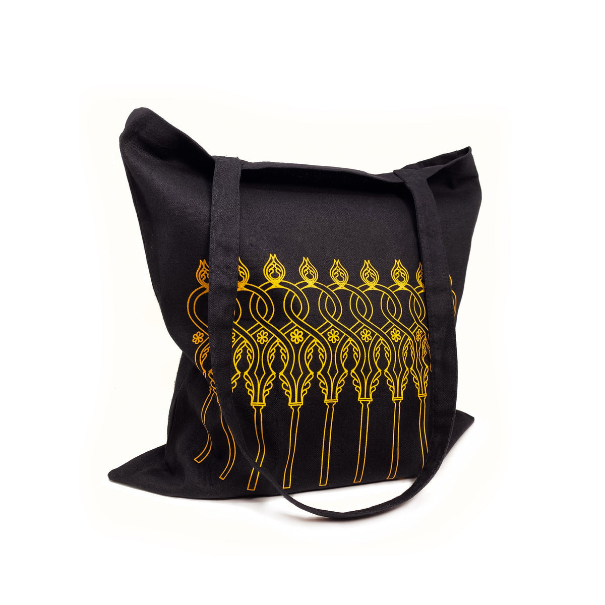 Villa Rufolo Shopper Bag in Black Cotton