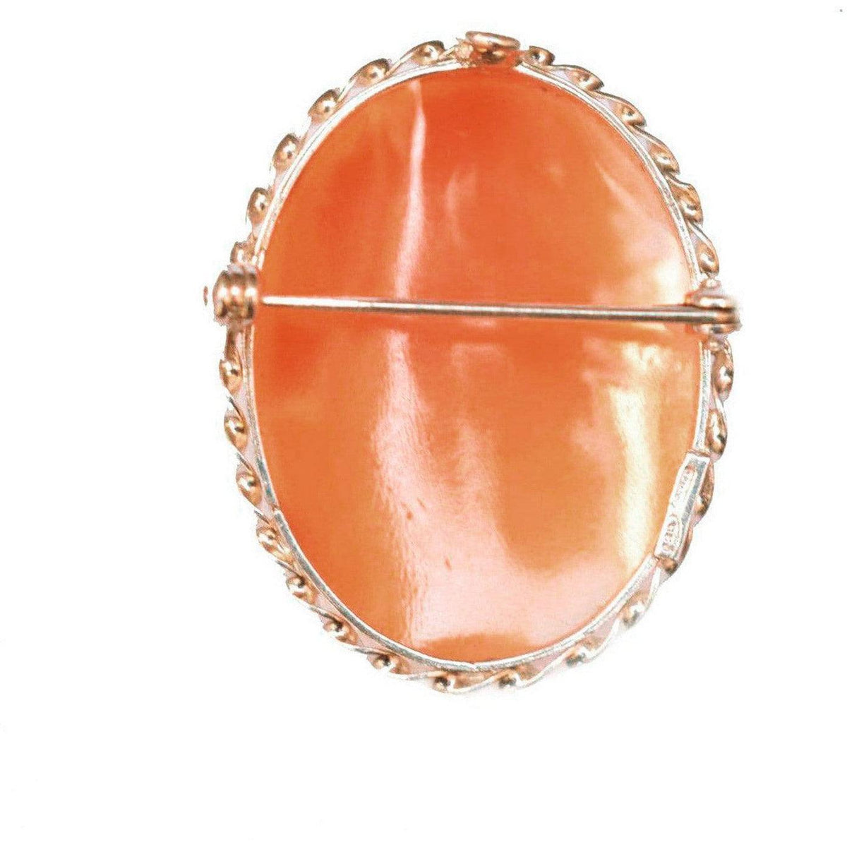 Broche de plata con camafeo mediano