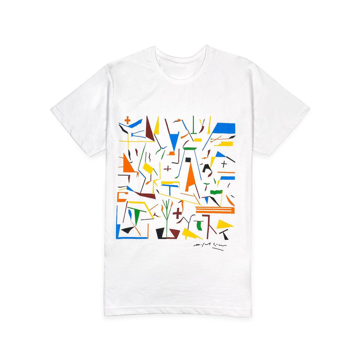 Men's cotton T-shirt inspired by the contemporary art of Mimmo Paladino.